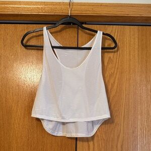 Lululemon athletics sheer White crop Tank Top